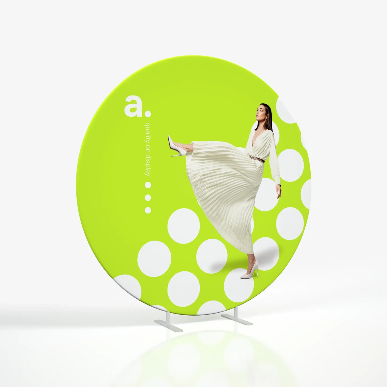 adWall Vario Flat Ring – apvalus flat ring stendas su grafika