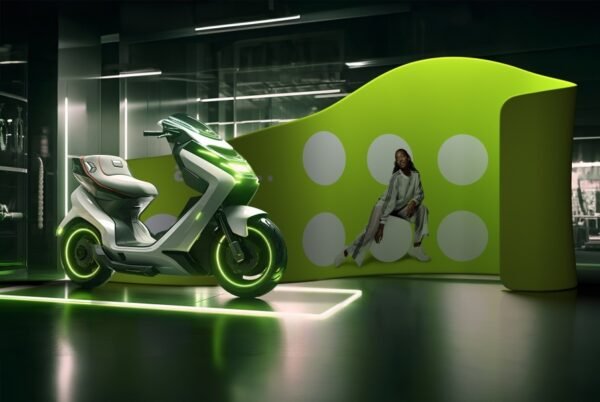 Mobilus prezentacijų stendas Vario Wave, bangos forma