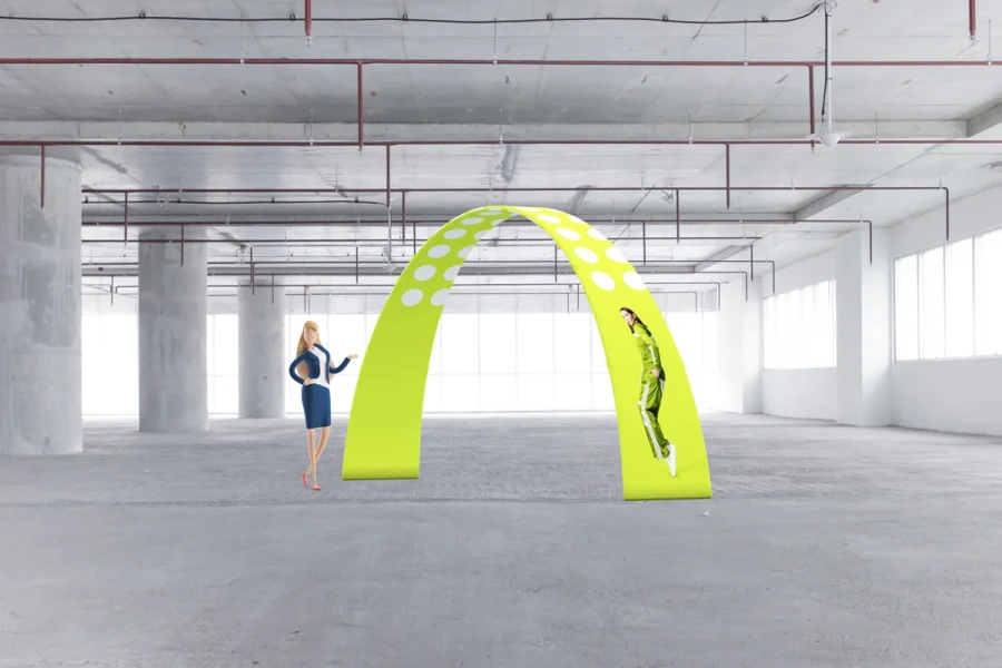 adWall Vario Arch B renginio erdvėje