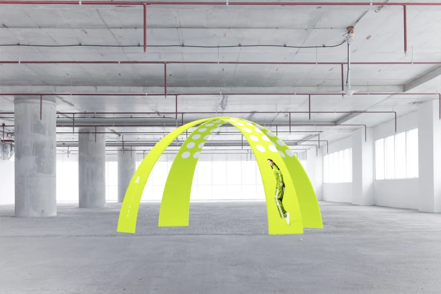 Tekstilinių arkų kupolas adWall Vario Arch A + B
