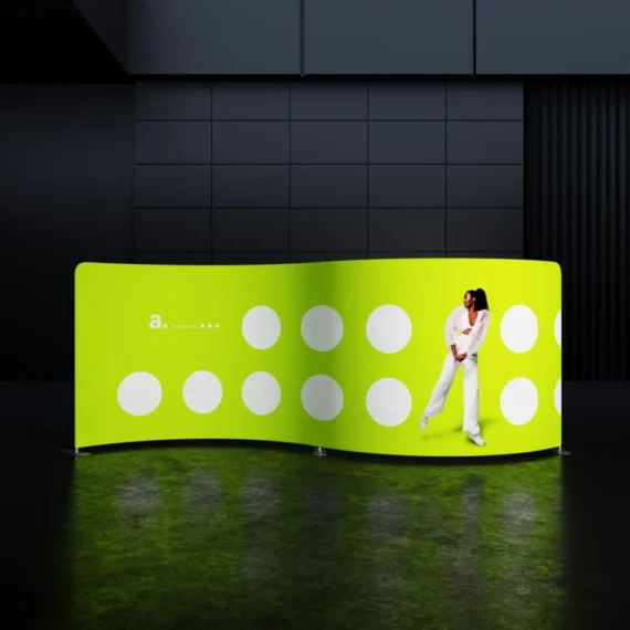 Reklaminis tekstilinis stendas adWall Vario serpentine