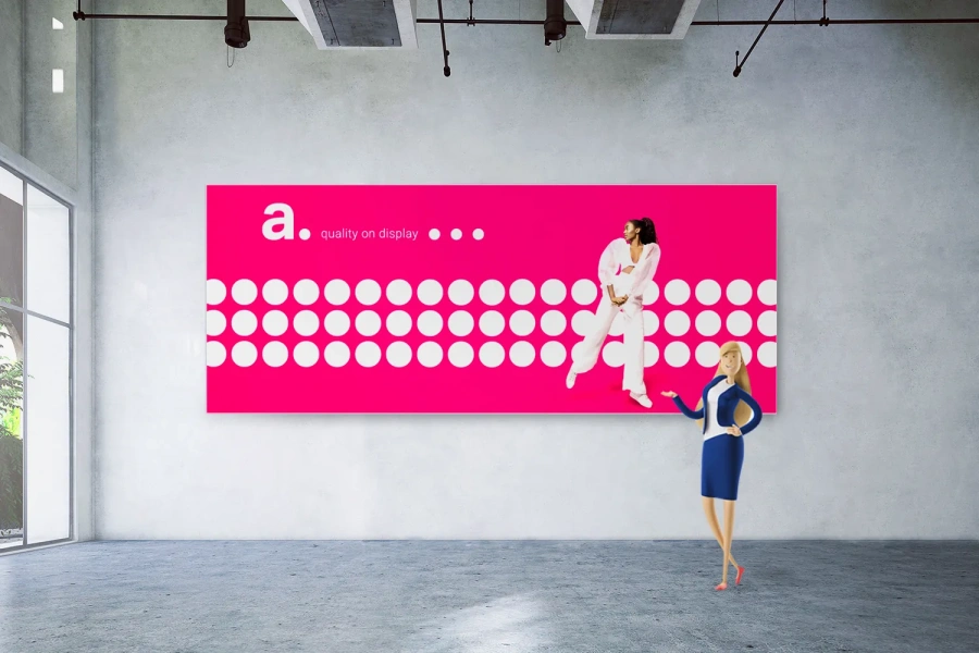 Šviečiantis LMS reklaminis paviršius