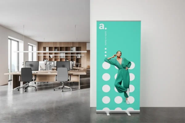 Standartiniai roll-up stendai adStand Eco