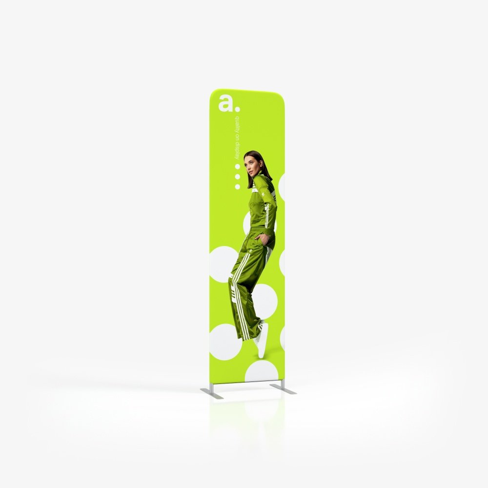 Siauras tekstilinis reklaminis stendas Vario Presto Light