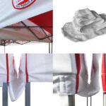 Lietaus latakas palapinių sujungimui