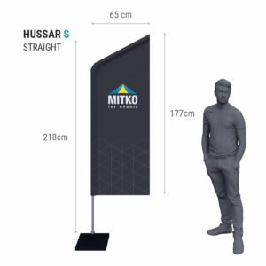 Reklaminės plunksnos formos vėliavos Hussar