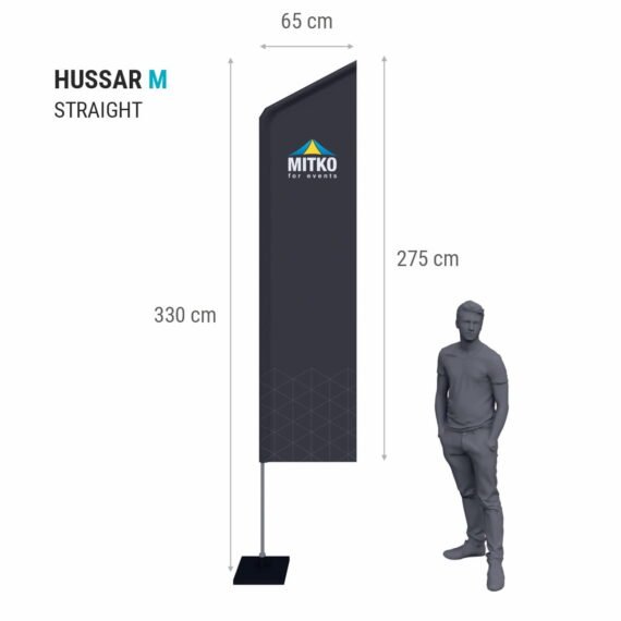 Reklaminės plunksnos formos vėliavos Hussar