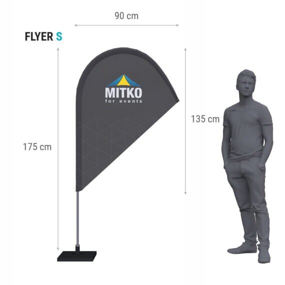 Vėliavų gamyba Flyer (reklaminės vėliavos)