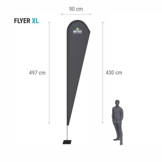 Vėliavų gamyba Flyer (reklaminės vėliavos)