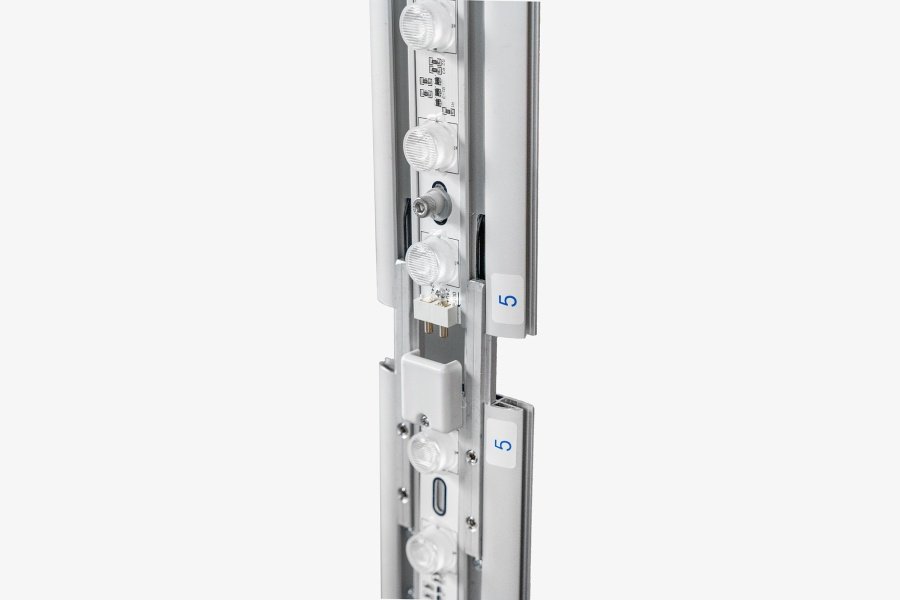 Quick 2.0 LED profilio ir elektrinių jungčių detalė