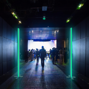 Šviečiantis boršiūrų laikiklis LuminaStick RGB -