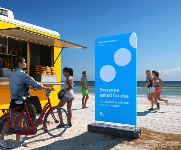 Reklaminiai mobilūs lauko stendai adWall Presto Outdoor