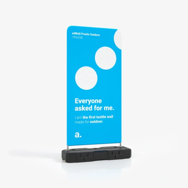 Reklaminiai mobilūs lauko stendai adWall Presto Outdoor -