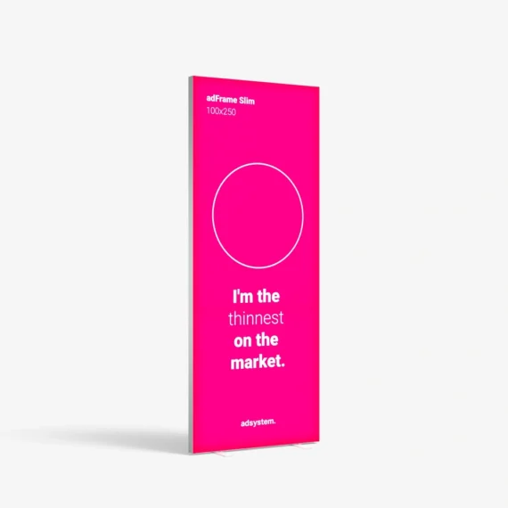 adFrame Slim 100x250 - 65mm (without print)