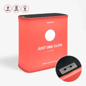 Šviečiantis automatinis renginių staliukas adTribune Big Quick LED Auto