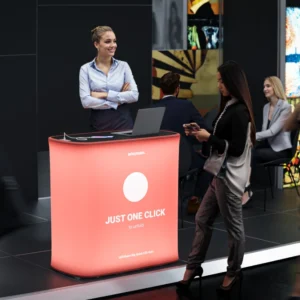 Šviečiantis automatinis renginių staliukas adTribune Big Quick LED Auto