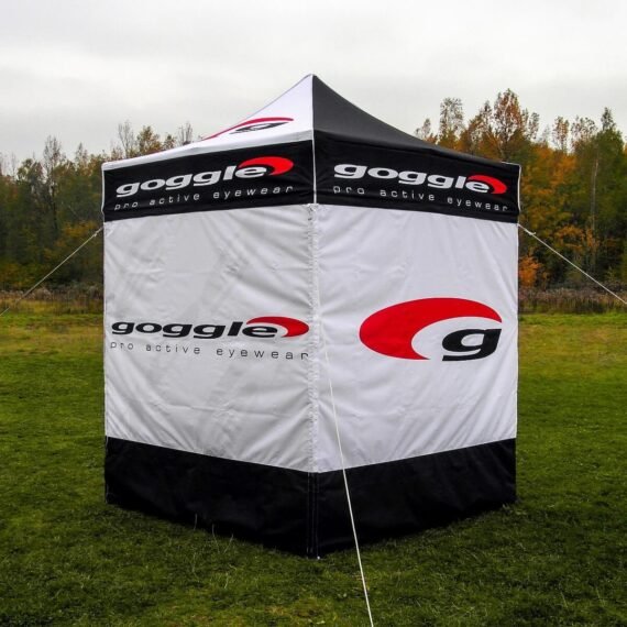 Prekybinė palapinė 2x2 Octa Go + stogas + 3 sienos su spauda