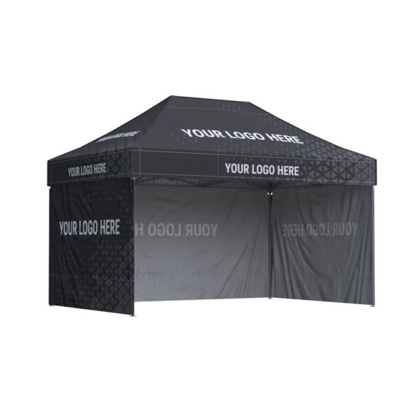 Prekybinė palapinė 3x4,5 Octa Go su reklama ant stogo