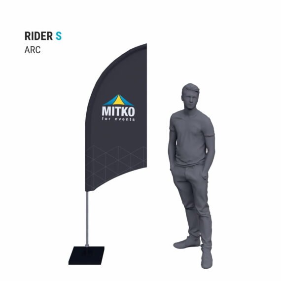 Reklaminės vėliavos komplektas Rider S (201 cm)