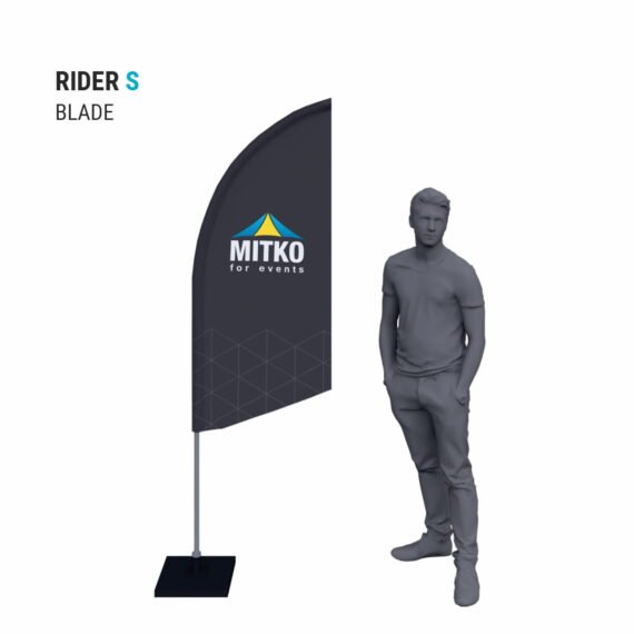Reklaminės vėliavos komplektas Rider S (201 cm)