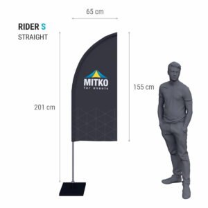 Reklaminės vėliavos komplektas Rider S (201 cm)