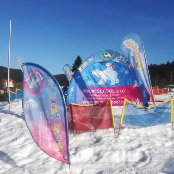 Reklaminės vėliavos komplektas Rider S (201 cm)