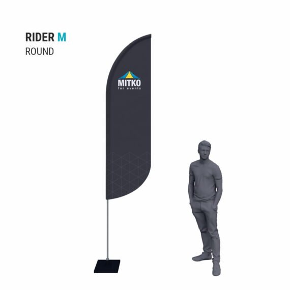 Reklaminės vėliavos komplektas Rider M (313 cm)
