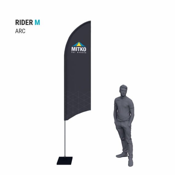 Reklaminės vėliavos komplektas Rider M (313 cm)