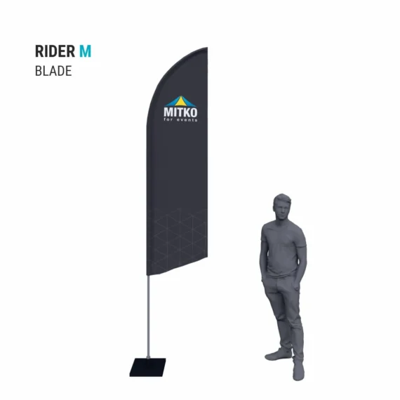 Reklaminės vėliavos komplektas Rider M (313 cm)