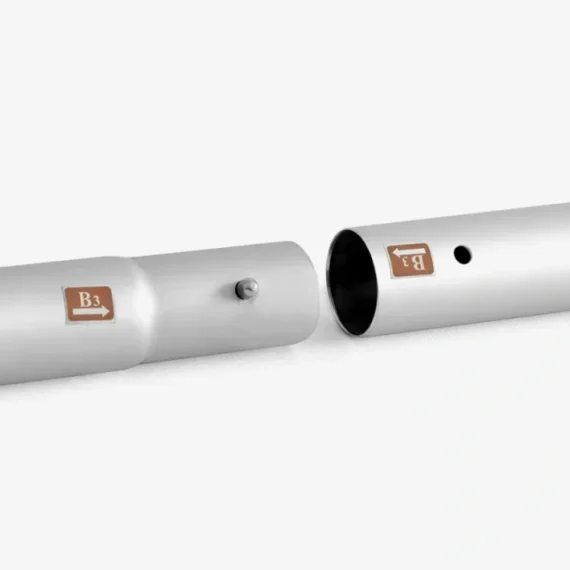 adWall Vario Curved 240 Ø43 in a wheeled bag, single-sided