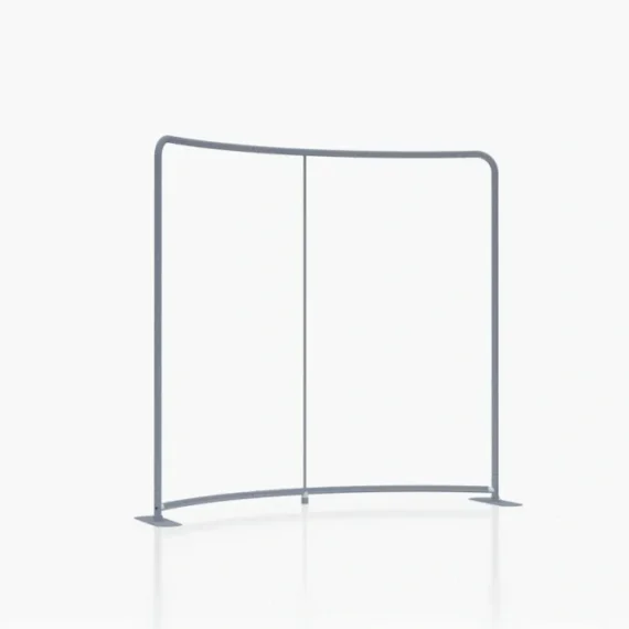 adWall Vario Curved 240 Ø43 in a wheeled bag, single-sided