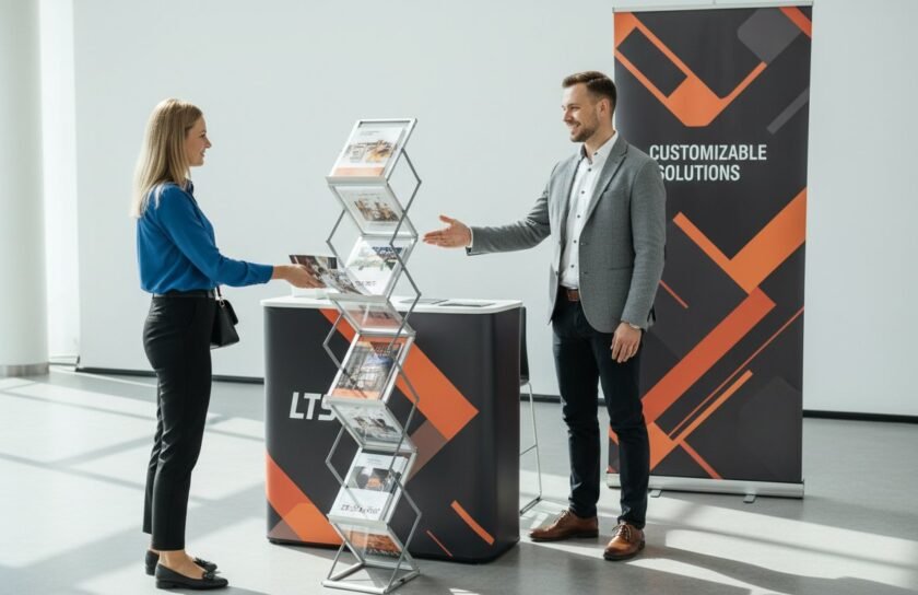 Bukletų laikikliai parodoms: kaip pasirinkti tinkamiausią sprendimą?