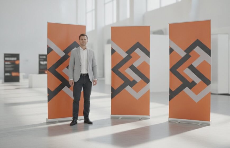 Roll-up stendai: mobilus sprendimas efektyviam prekės ženklo pristatymui