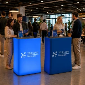 Savaime išsiskleidžiantis reklaminis staliukas adTribune Quick Square