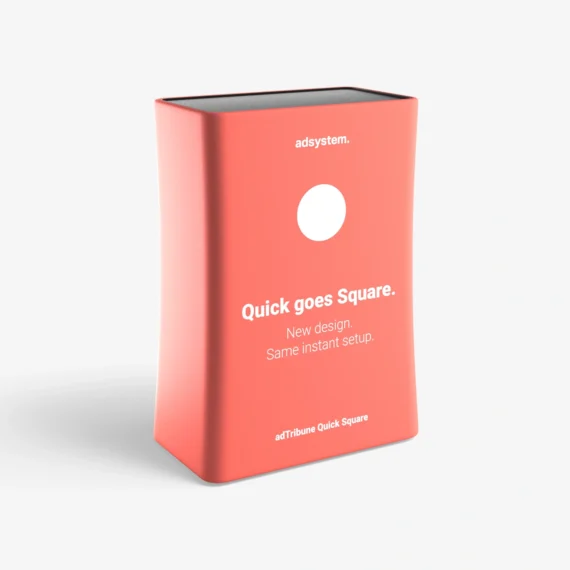 Savaime išsiskleidžiantis reklaminis staliukas adTribune Quick Square (LED)