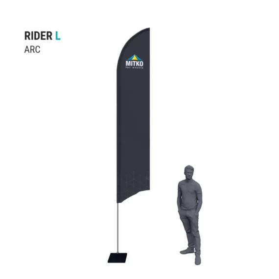 Reklaminės vėliavos komplektas Rider L (425 cm)