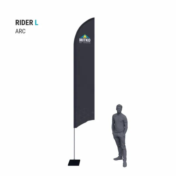 Reklaminės vėliavos komplektas Rider L (425 cm)