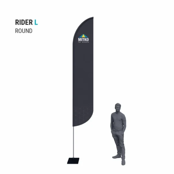Reklaminės vėliavos komplektas Rider L (425 cm)