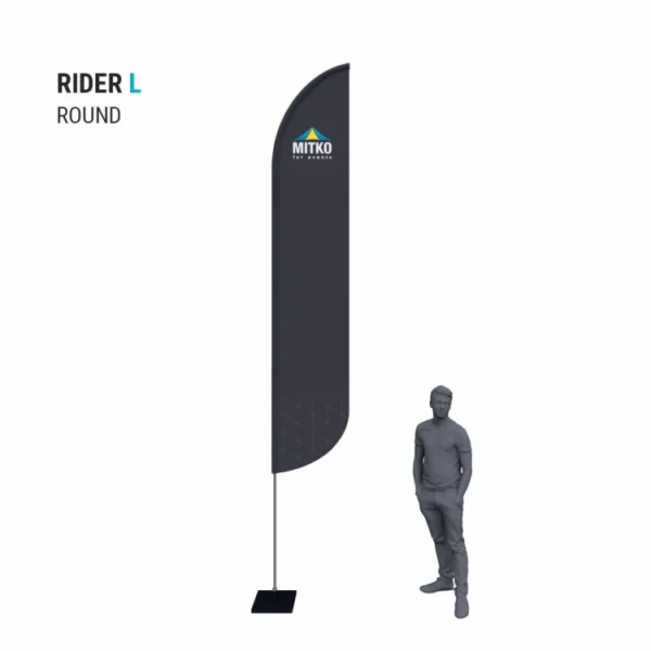 Reklaminės vėliavos komplektas Rider L (425 cm)