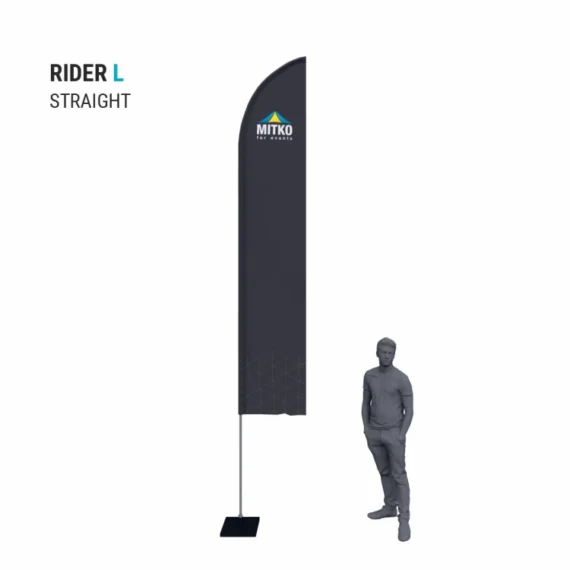 Reklaminės vėliavos komplektas Rider L (425 cm)