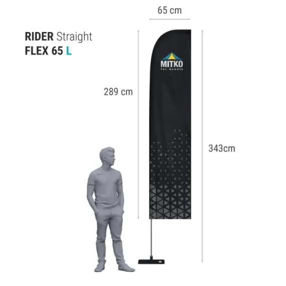 Reklaminės vėliavos Rider FLEX su spauda
