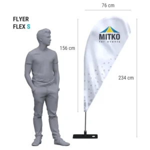Reklaminės vėliavos Flyer FLEX su spauda-S