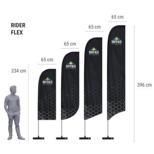 Reklaminės vėliavos Rider FLEX su spauda