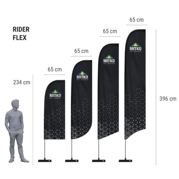 Reklaminės vėliavos Rider FLEX su spauda