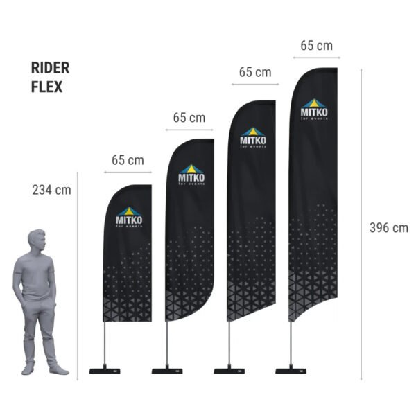 Reklaminės vėliavos Rider FLEX su spauda