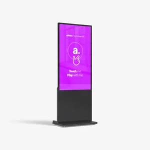 Laisvai pastatomas interaktyvus reklaminis ekranas adVideo Touch Kiosk