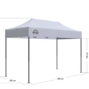MITKO greito surinkimo palapinės 2 × 4 m matmenų schema